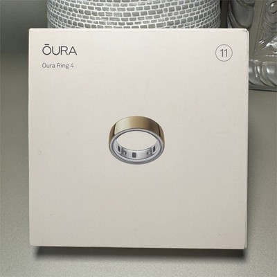 Oura Ring 4 Gold Bluetooth Activity Tracker Size 11 iOS Android