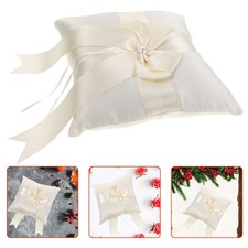 Almohada de boda con cinta de moño cojín decorativo para ceremonia de boda