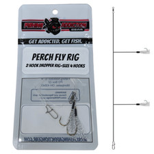 (3) Fishing Addiction Gear Perch Fly Rigs 2 Hook Size 4 Dropper Rig Get Addicted