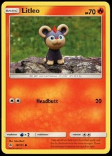 Pokemon TCG Litleo 18/131 Regular Common SM Forbidden Light NM Yuka Morri Art on eBay