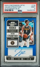 2023-24 Contenders Optic Julian Strawther RC Auto Blue Prizm #ed /49