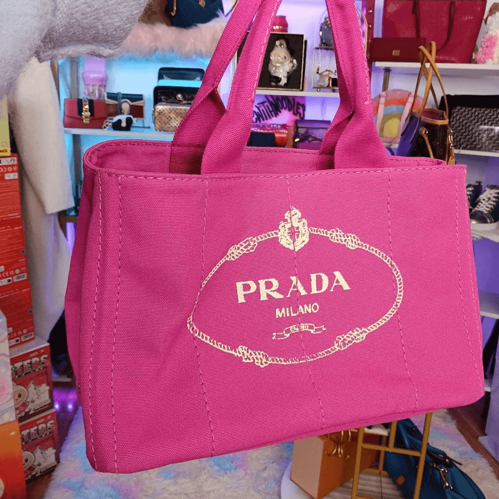 PRADA Canapa Tote Pink Bags & Handbags for Women for sale | eBay