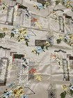 Vintage Mid-Century Charles Bloom Oriental Asian Floral Heavy Silk Fabric 48x56 — photo 8