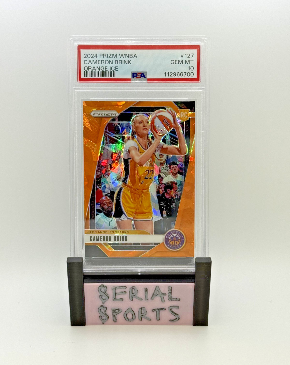 Cameron Brink PSA 10 Rookie Card 2024 Panini Prizm WNBA #127 Orange Ice RC view 1