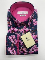 Claudio Lugli Blossom Print Shirt CP8067 Navy