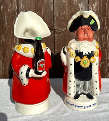 Paar Vintage Beswick Worthington Indien Pale Ale 9'' Keramik Mayor Krüge