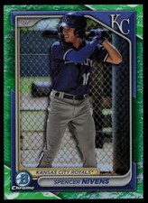 SPENCER NIVENS 2024 BOWMAN CHROME PROSPECTS LUNAR GLOW REFRACTOR RC KANSAS CITY