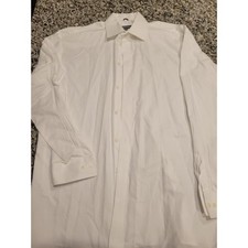 Kenneth Cole Reaction Mens White Dress Shirt Long Sleeve Button Down M 15 32/33
