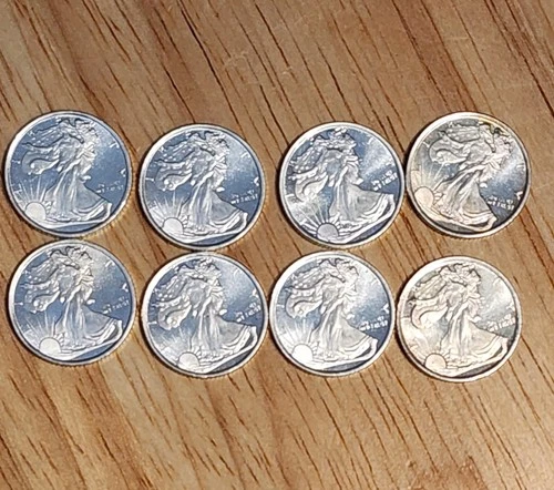 (8) 1/10 oz Walking Liberty Silver round .999 Fine Silver