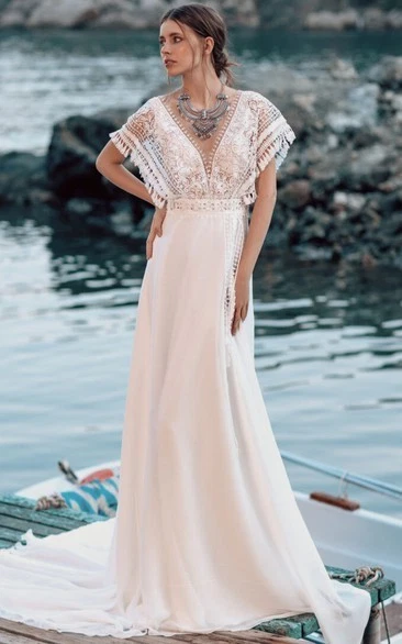 Chiffon Column/Sheath Wedding Dresses for sale | eBay