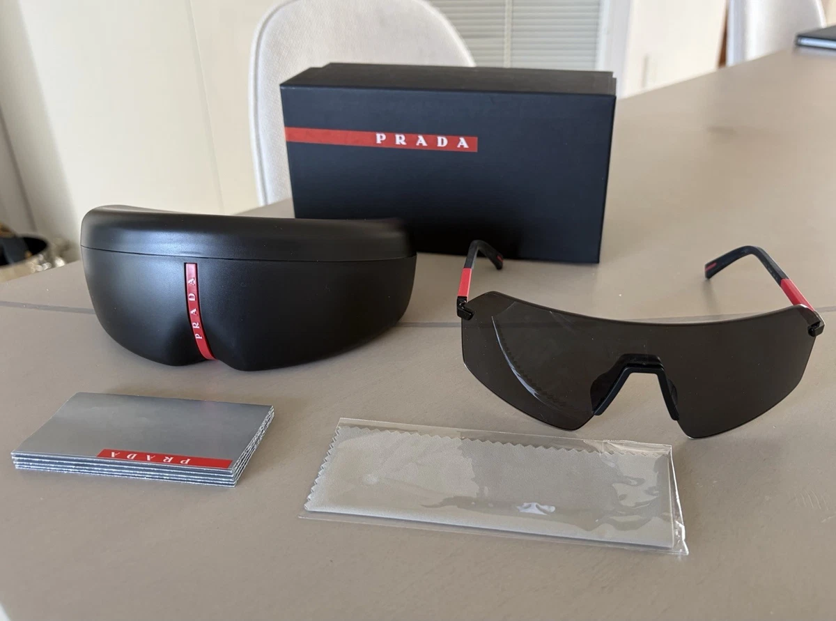 PRADA Black Shield Sunglasses for Men for sale | eBay