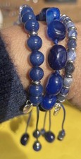 Lola Rose Agate Bracelets Trio 3 Bracelets Friendship Dark Blue Quartzite 