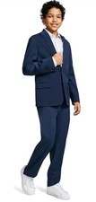   Calvin Klein Boys Suit Size 18 Regular Fit 2 Piece Blue Blazer Pants Set NWT