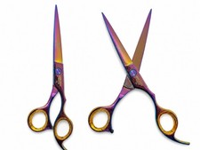 Professional Rainbow Stainless Steel Hair Cutting Scissors Barber Salon Shears