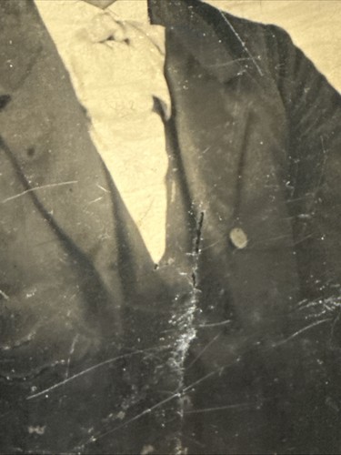 Hübscher Mann SEELENAUFNÄHER Schnurrbart Bart handgetönt antik 1870er Farbfoto - Bild 9 von 10
