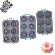 6 Hole Silicone Donut Mold Non Stick Donut Maker Baking Tray Reusable Baking Pan
