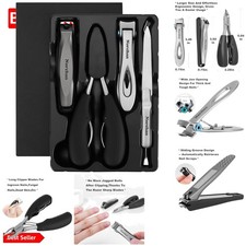 5-Piece  Nail Clippers Set - Heavy-Duty Stainless Steel for Men & Women