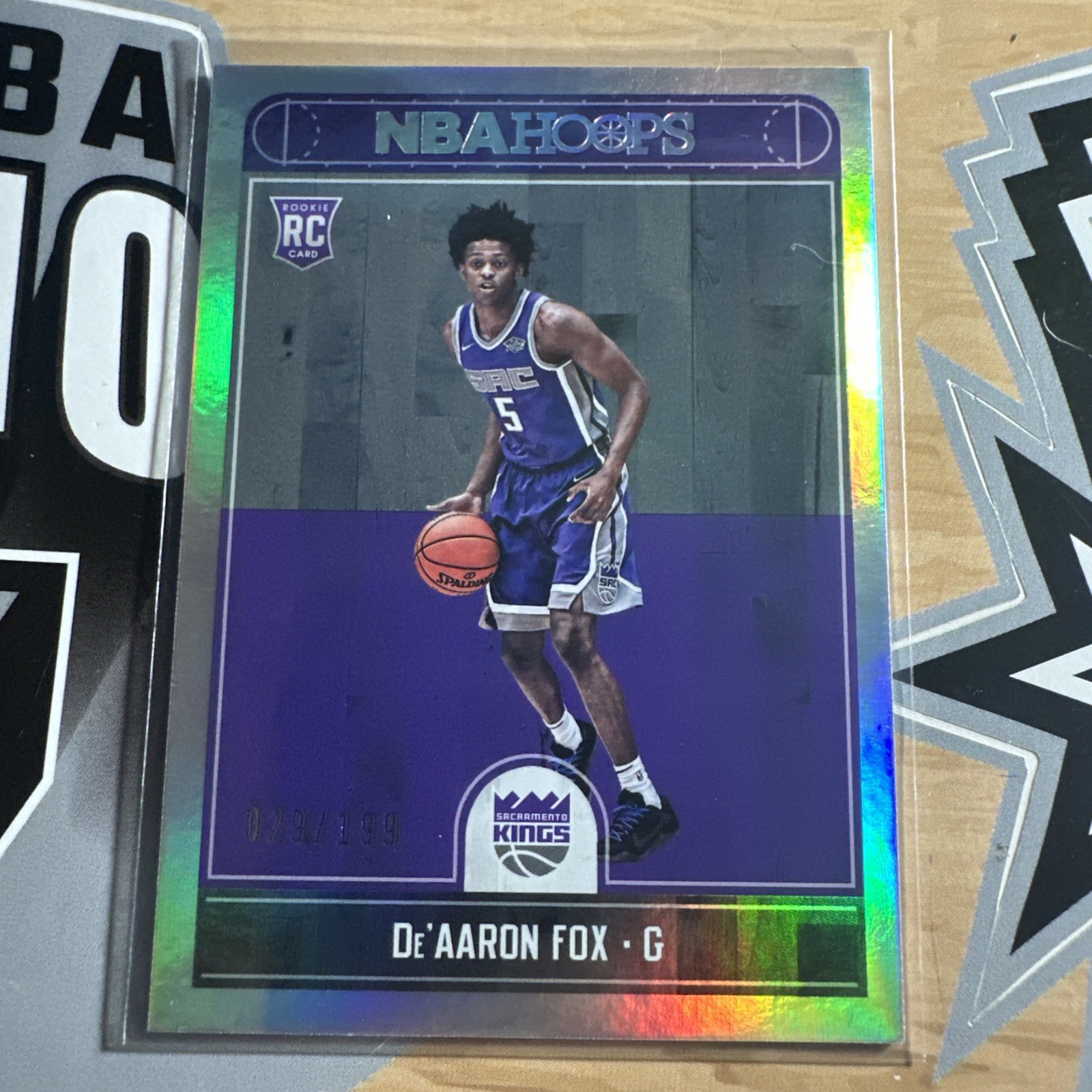 2017-18 Panini NBA Hoops Silver De’Aaron Fox RC #255 29/199 San Antonio Spurs