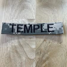 MILITARY PATCH Digital Camo HOOK AND LOOP ACU TAPE WITH NAME TEMPLE