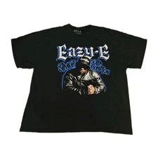 Eazy-E Straight Outta Compton Mens XL Black Graphic Tee Shirt Rap Artist