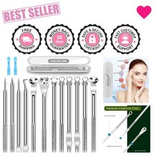 8PCS Stainless Steel Blackhead Remover Kit Effective Blemish Extraction Tools
