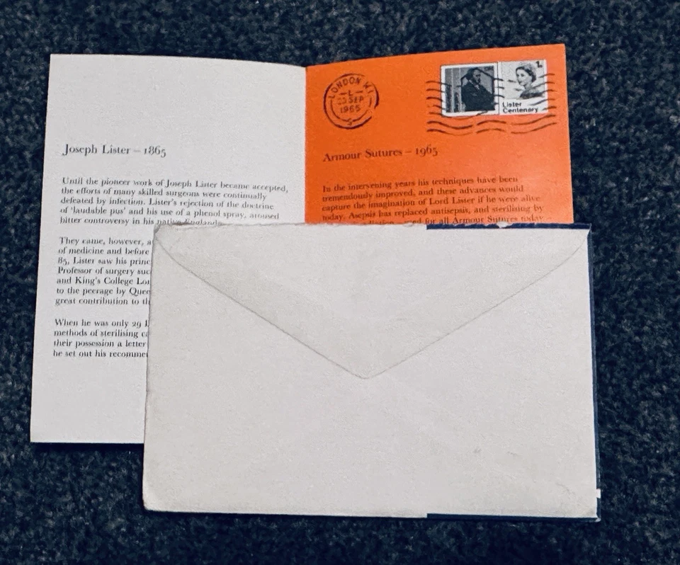 1965 GB Joseph Lister FDC PADDINGTON POSTMARK - Image 2 of 3