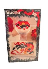 New Bucilla Christmas Latch Hook Kit Jolly Bath rug toilet seat cover 1994 Bells