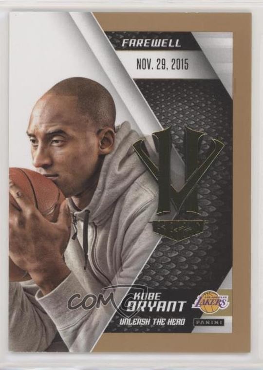 2015-16 Panini Kobe Bryant HeroVillain Unleash the Hero Kobe Bryant #21 HOF we1