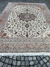 Beautiful hand knotted Persian carpet fine Tabriz tapis carpet 414x293 cm