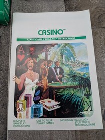 CASINO Atari 2600 Game Box And Manual 