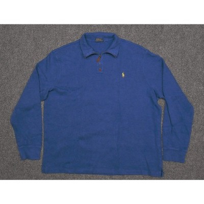 Polo Ralph Lauren Quarter Zip Sweater Blue Pullover Yellow Pony