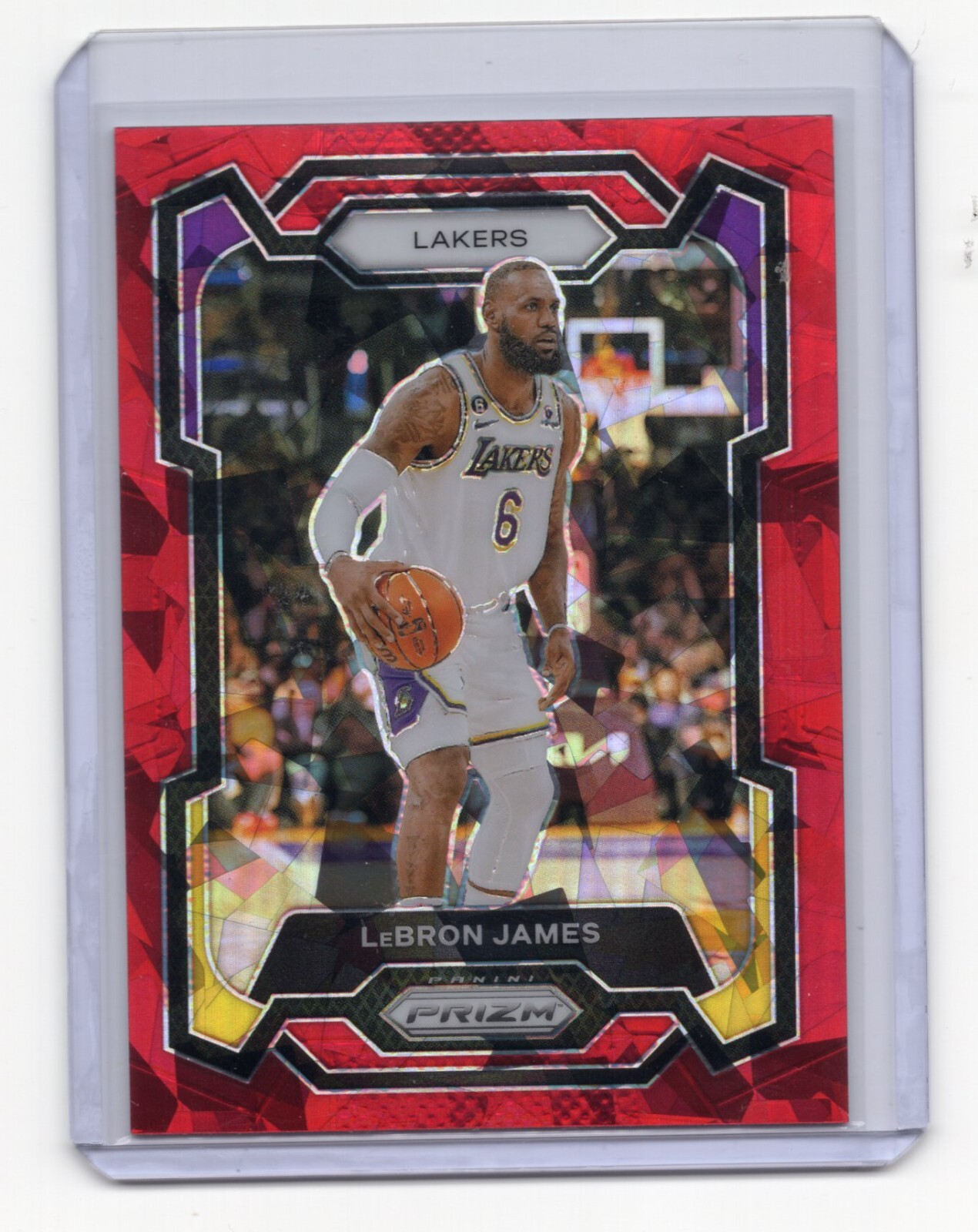 2023-24 Panini Prizm LeBron James #63 Red Ice Prizm (MS)