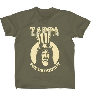 Frank Zappa For President Avant Garde Rock Pop Jazz Blues Music T Shirt ZAP-1040