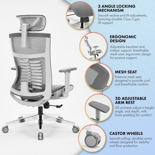 Office Chair Premium Ergonomic for Work Computer Desk and Study Chair 3D Armrest - Picture 12 of 29