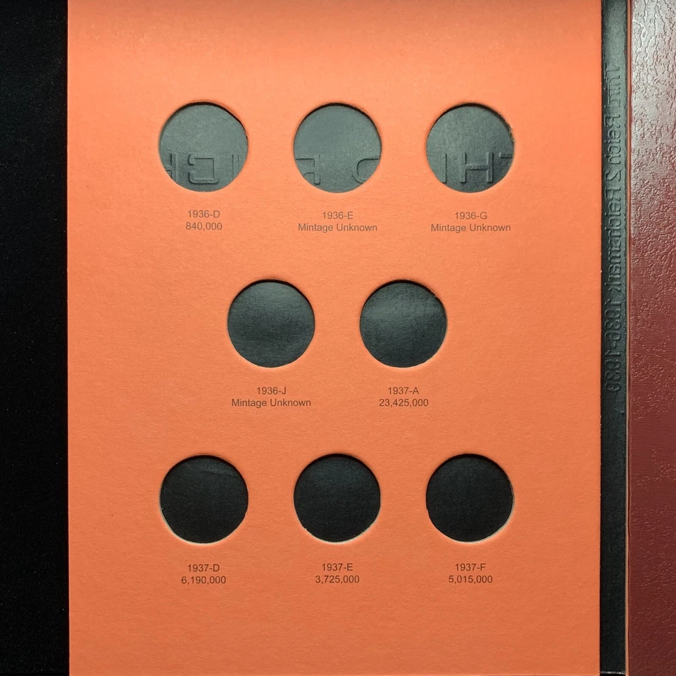 Álbum de apertura plana carpeta monedas Reichsmark 1936-1939 plata 2 Tercer Reich Foto 2 de 4