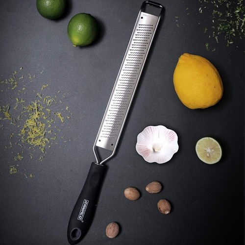 Lemon Zester Kitchen Cheese Grater Ginger long handle Sharp Stainless Steel - Picture 3 of 8