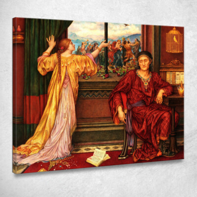 Der goldene Käfig Evelyn De Morgan, emg40 Leinwandbild