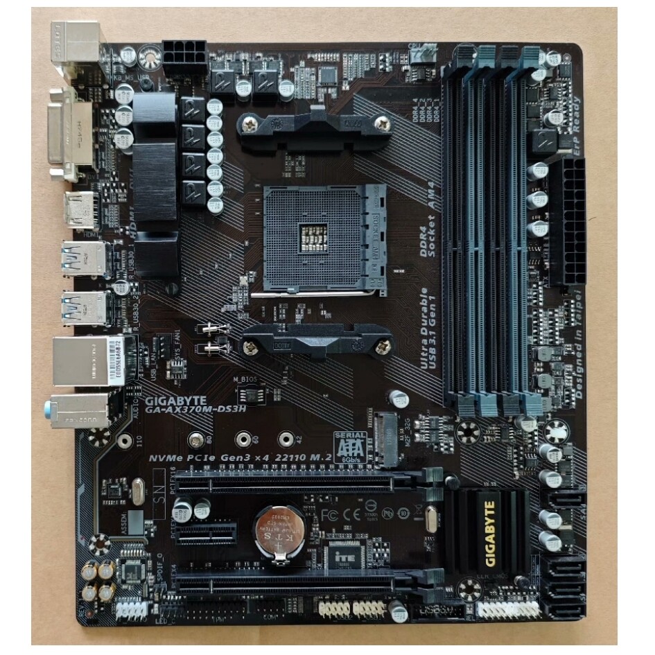 マザーボード GIGABYTE GA-6OXT-A Socket370 i815E ATX FOR Gigabyte GA-AX370M-DS3H Motherboard DDR4 Socket AM4 AMD X370