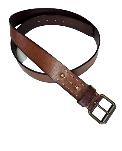 Land's End Men's Brown Leather Adjustable Belt Size 44 - Picture 2 of 12