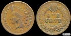 1868 Indian Head Penny, Cent, Fine Details, Scratch, Early Date Indian, C5149