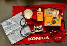 VINTAGE JUNK DRAWER LOT CAMERAS ACCESSORIES 35mm QUICK SHOT,INNOVAGE,LENS CLOTH 