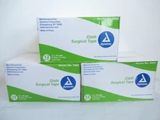 Lot (3) Cases/144 Dynarex 3564 Cloth Surgical Tape 3" x 10yds 4/BX 12BX/CS