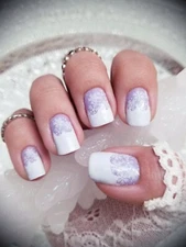 Color Nail Polish Strips, 16ct. Cuticle Snowflake  . PLEASE READ DESCRIPTION