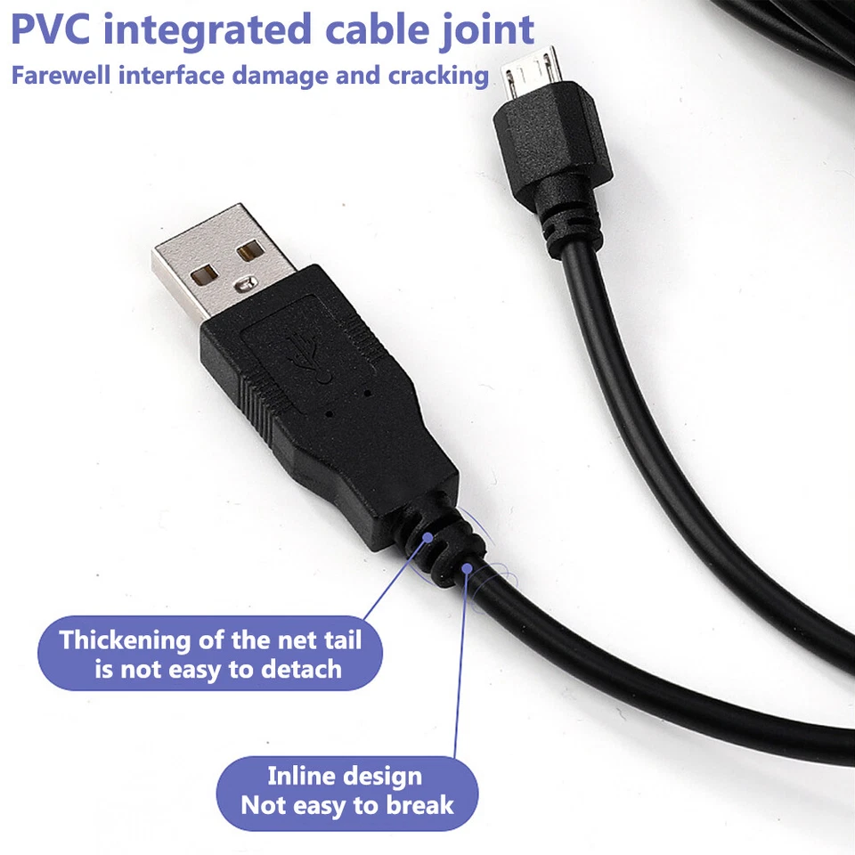 Para Sony PS4 Controlador Inalámbrico USB RÁPIDO Cable Cargador Cable Carga 9.85 ft Foto 3 de 4