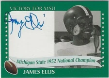 JAMES ELLIS MSU MICHIGAN STATE SPARTANS 2003 TK LEGACY NC AUTO AUTOGRAPH CARD