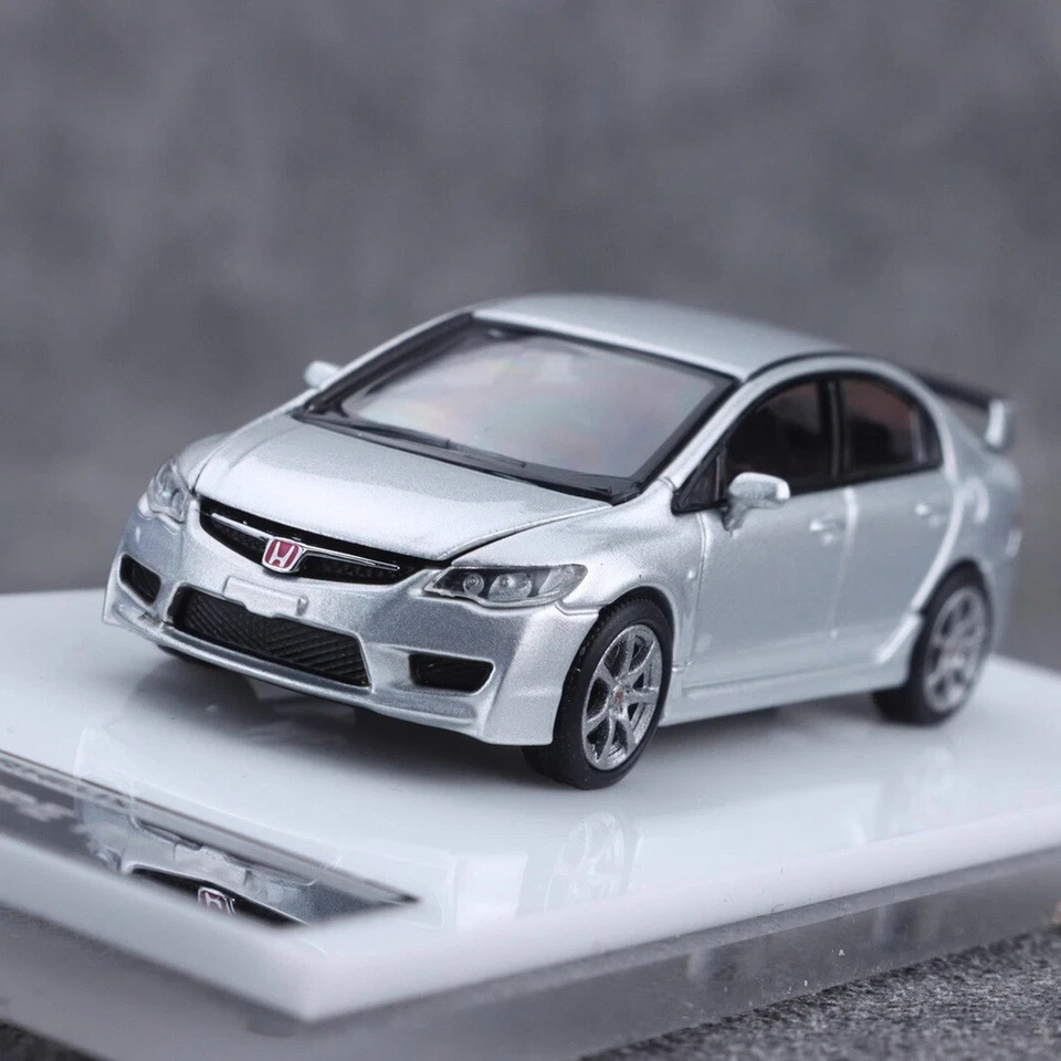 MH Escala 1/64 Honda Civic Tipo R FD2 Plateado Diecast Coche Modelo Juguete Regalo Foto 2 de 4