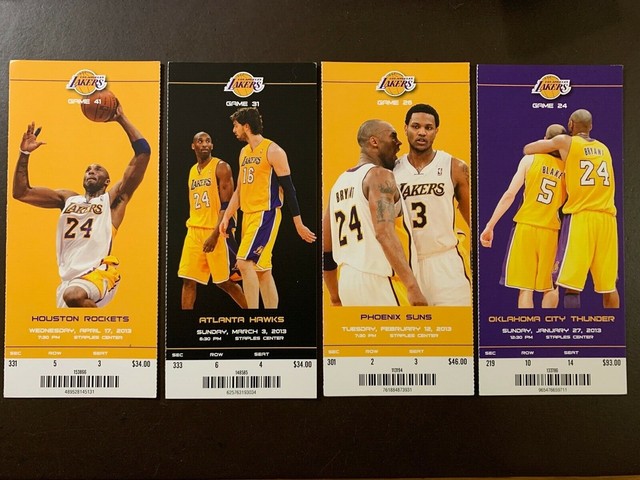 los angeles lakers 2012 13 nba ticket stubs one ticket for sale