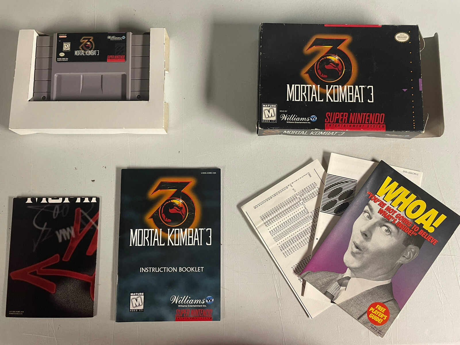 ULTIMATE MORTAL KOMBAT 3 SNES SUPER NINTENDO- CIB COMPLETE W/ BOX & MANUAL