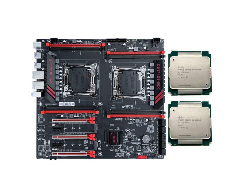 X99-8D4 E-ATX Motherboard With 2x Intel Xeon E5-2696 V3 18C/36T