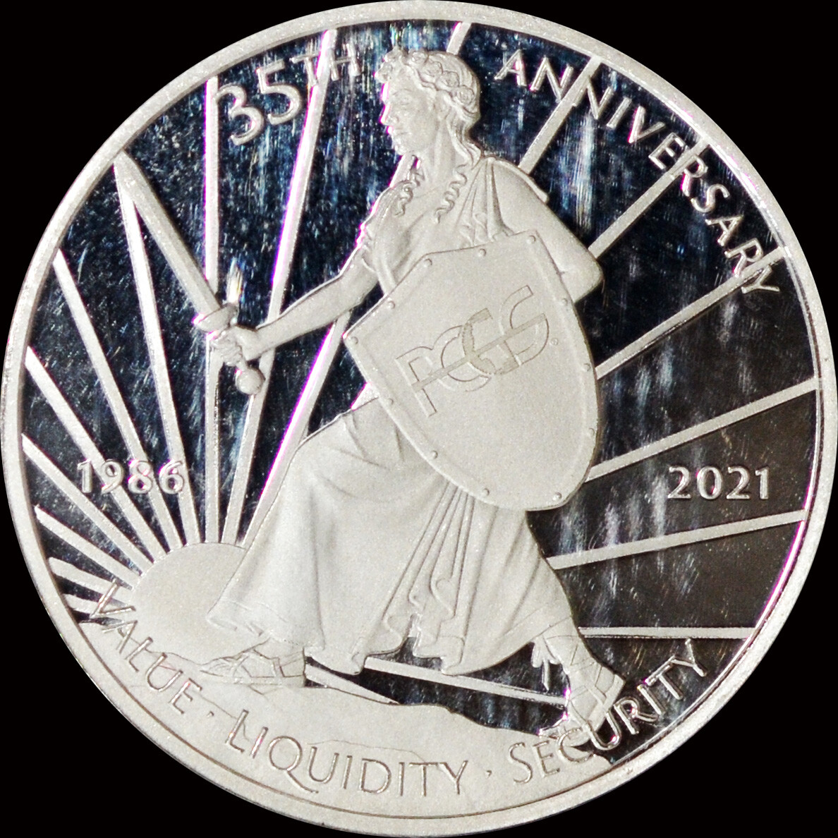 PCGS PR70DCAM 2021 PCGS 35th Anniversary 1oz Silver Niue